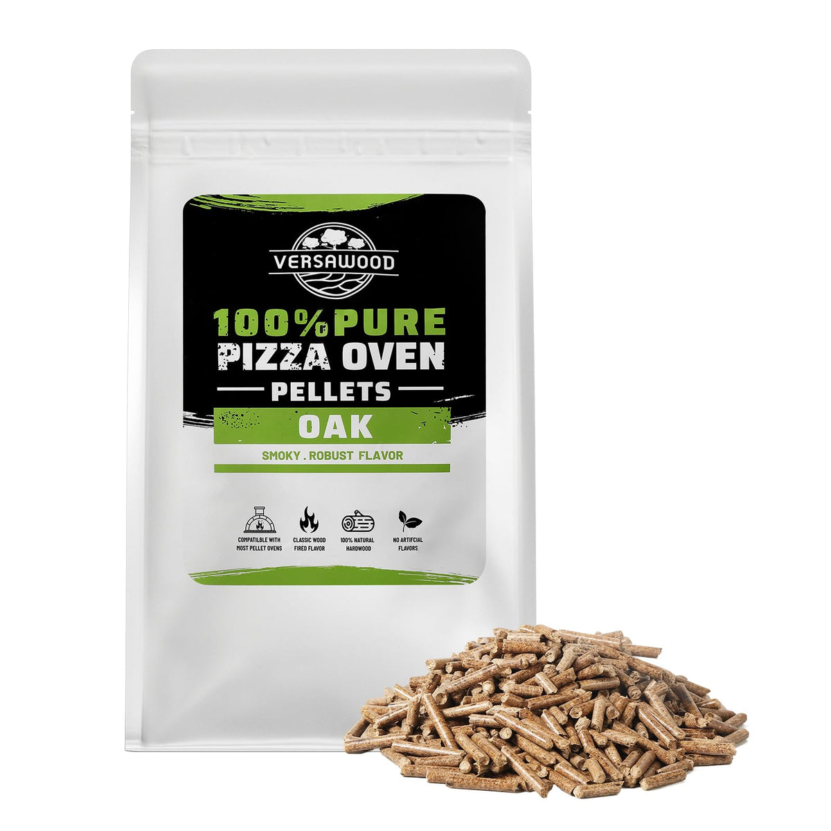 VERSAWOOD oak wood pellets in a 10lb bag for clean burning