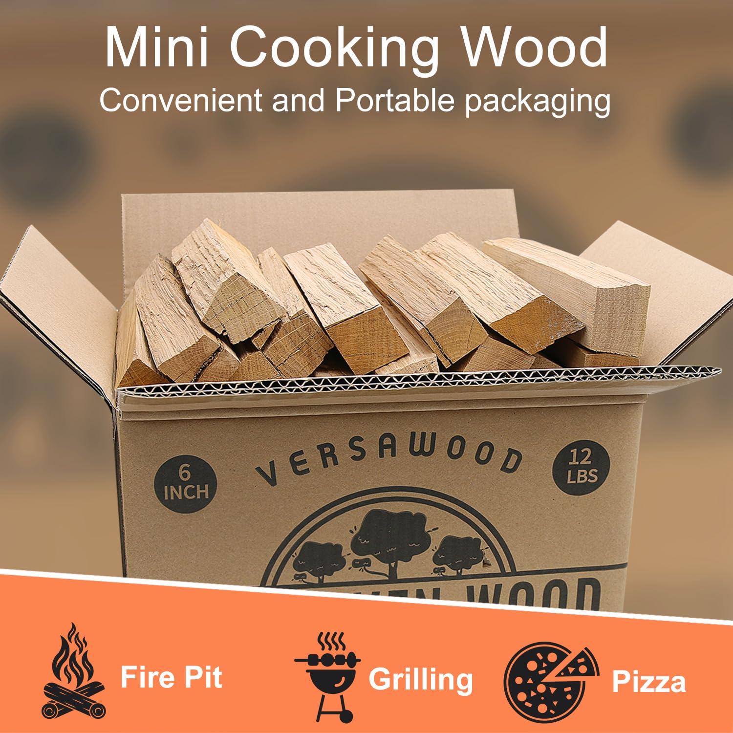 VERSAWOOD oak-logs-for-smokers provide steady heat and flavor.