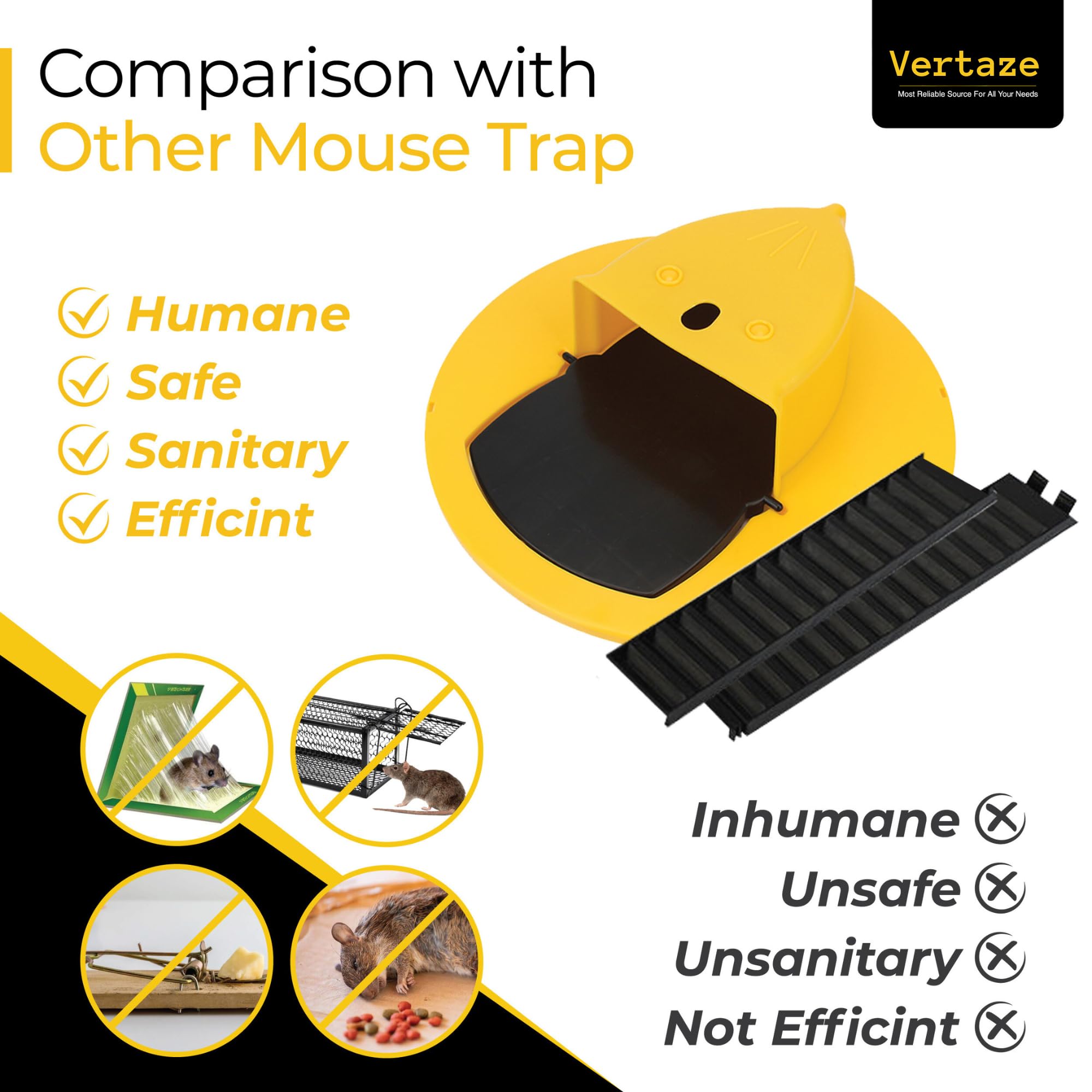 Vertaze multi-catch 5-gallon trap ideal for indoor and outdoor use.