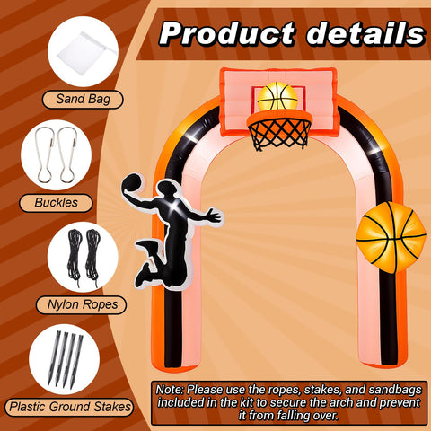 Vertintong giant arch with LED lights enhances visibility and atmosphere at night