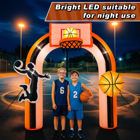 Vertintong arch color scheme black white orange suits basketball themed events