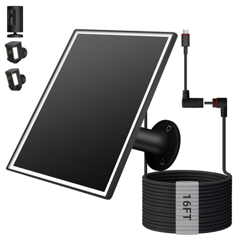 VERVERAY solar panel powers Ring cameras with reliable daytime charging.