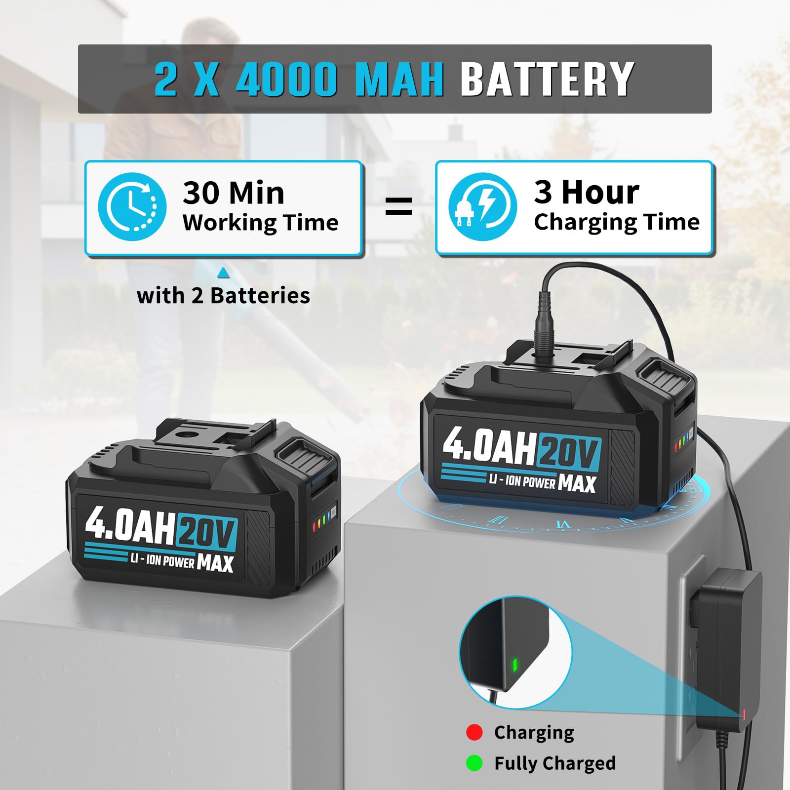 VERVEWAVE fast charger keeps batteries ready between tasks.