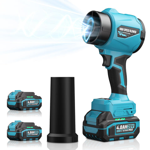 VerveWave leaf blower battery pack and charger for extended runtime.