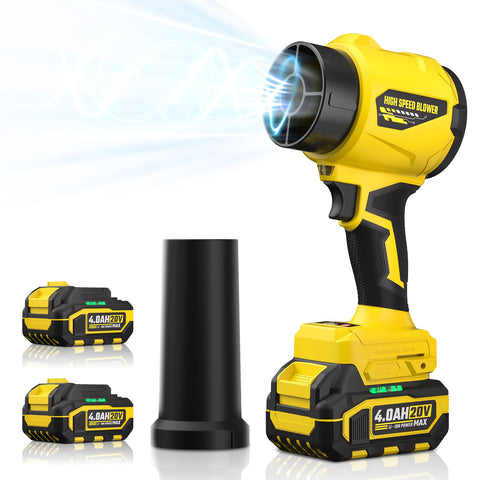 VERVEWAVE leaf blower with jet nozzle powering quick yard cleanup
