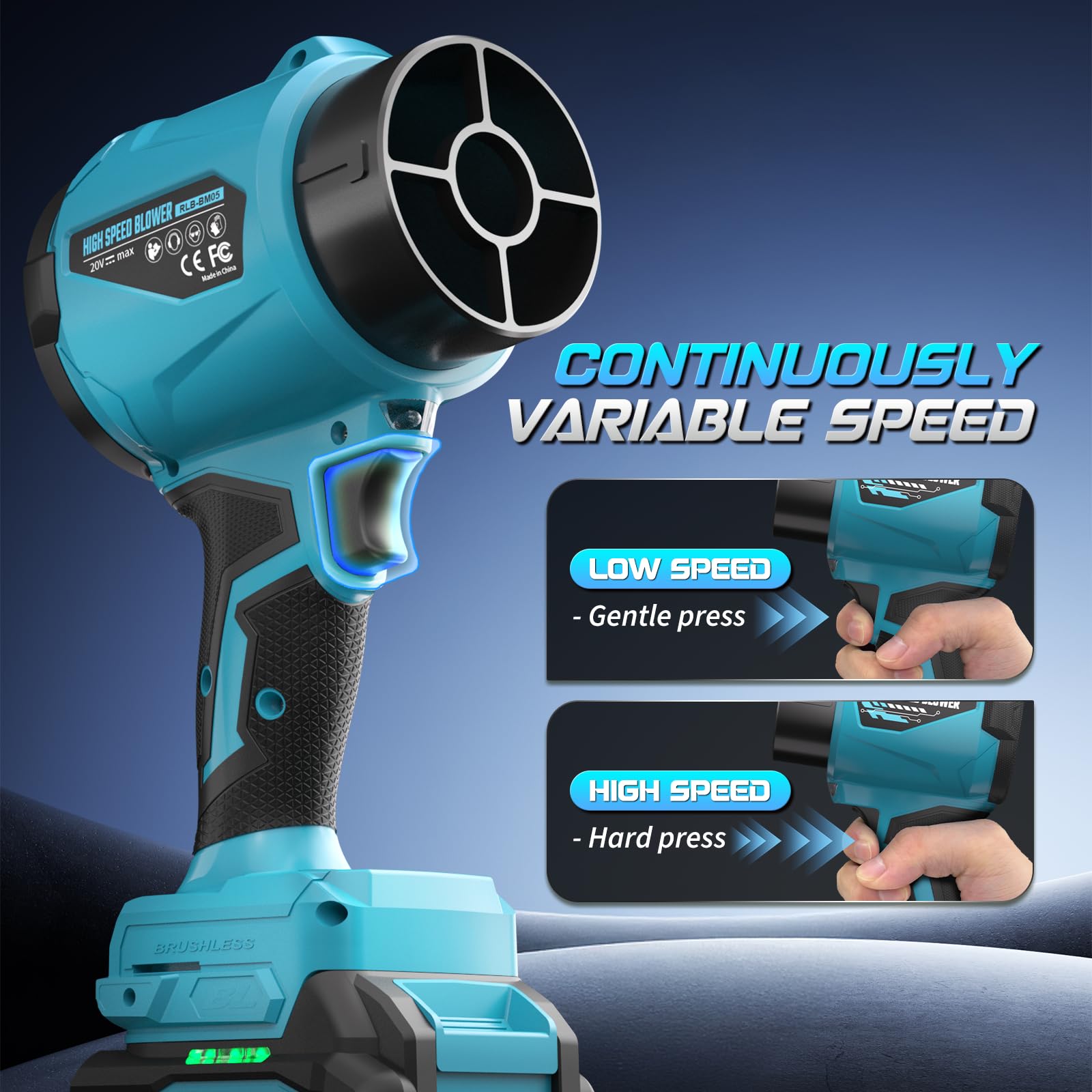 VerveWave leaf blower lightweight design reduces arm fatigue.