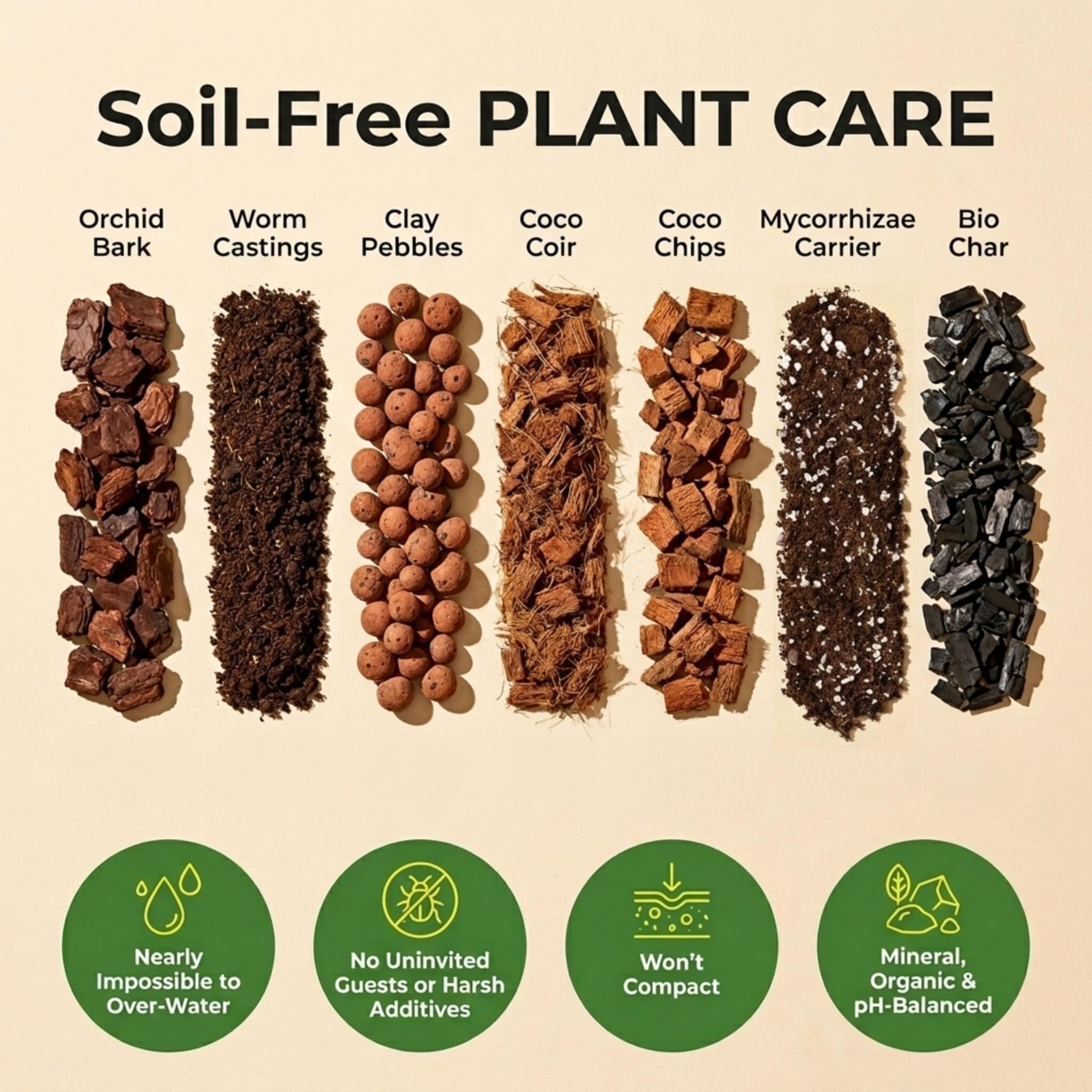 Veryplants Molly's Aroid Mix highlighting mycorrhizae for improved nutrient uptake.