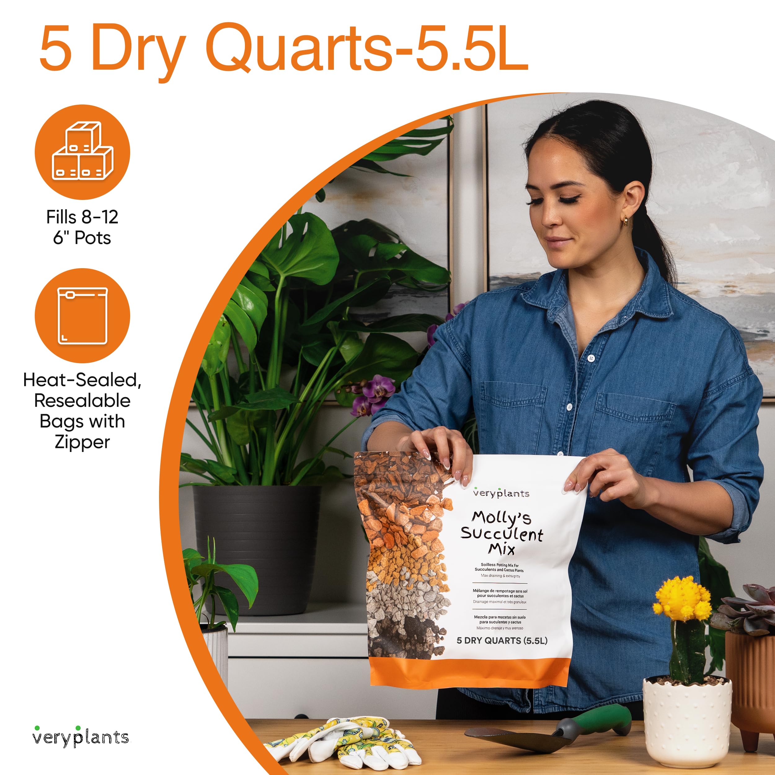 VeryPlants Molly's mix packaging is heat-sealed and resealable for freshness.