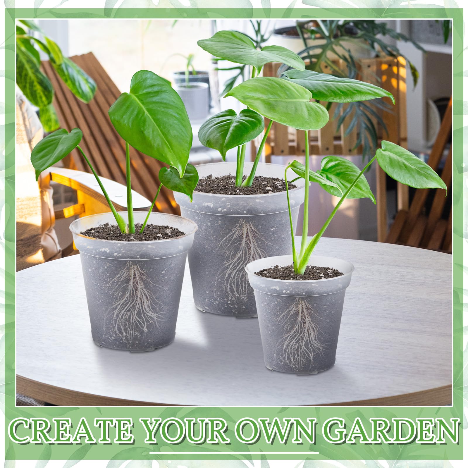 Vesici pot with drainage holes for 10-inch size supporting planting and transplanting