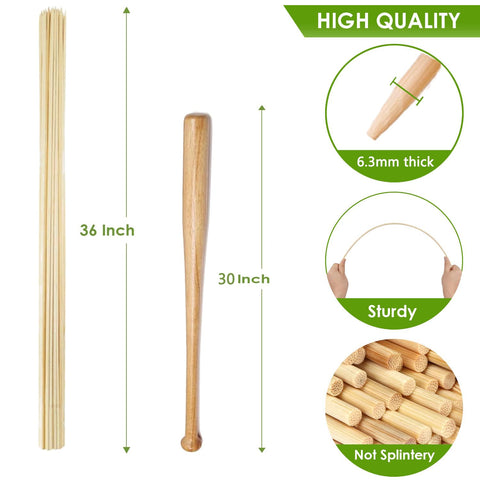 Vesyman bamboo stake 0.25 inch thick handy for quick soil insertion