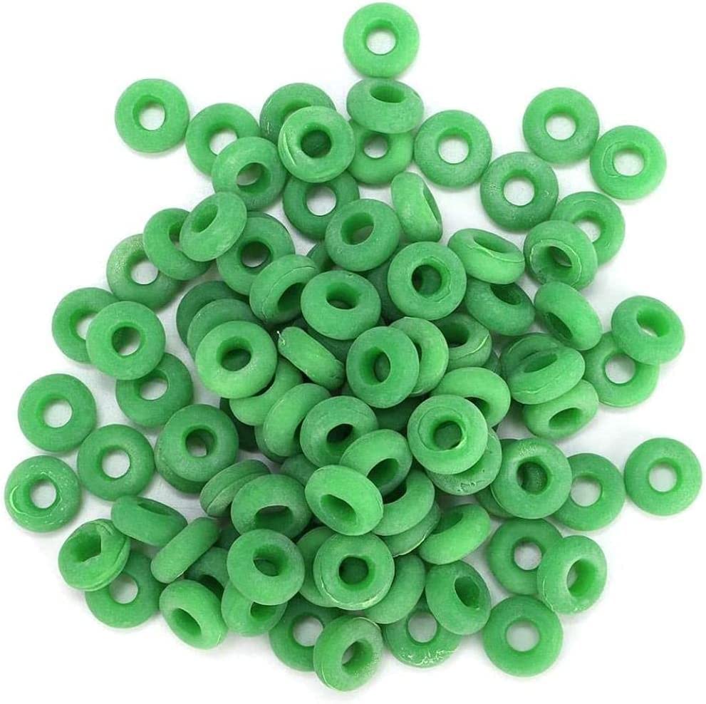VET.PLUS latex castration rings close-up showing durable latex material