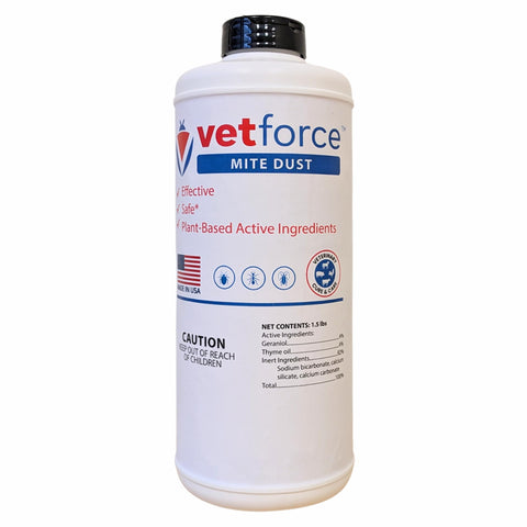 Vetforce Mite Dust's fine powder enables even coverage in corners and cracks