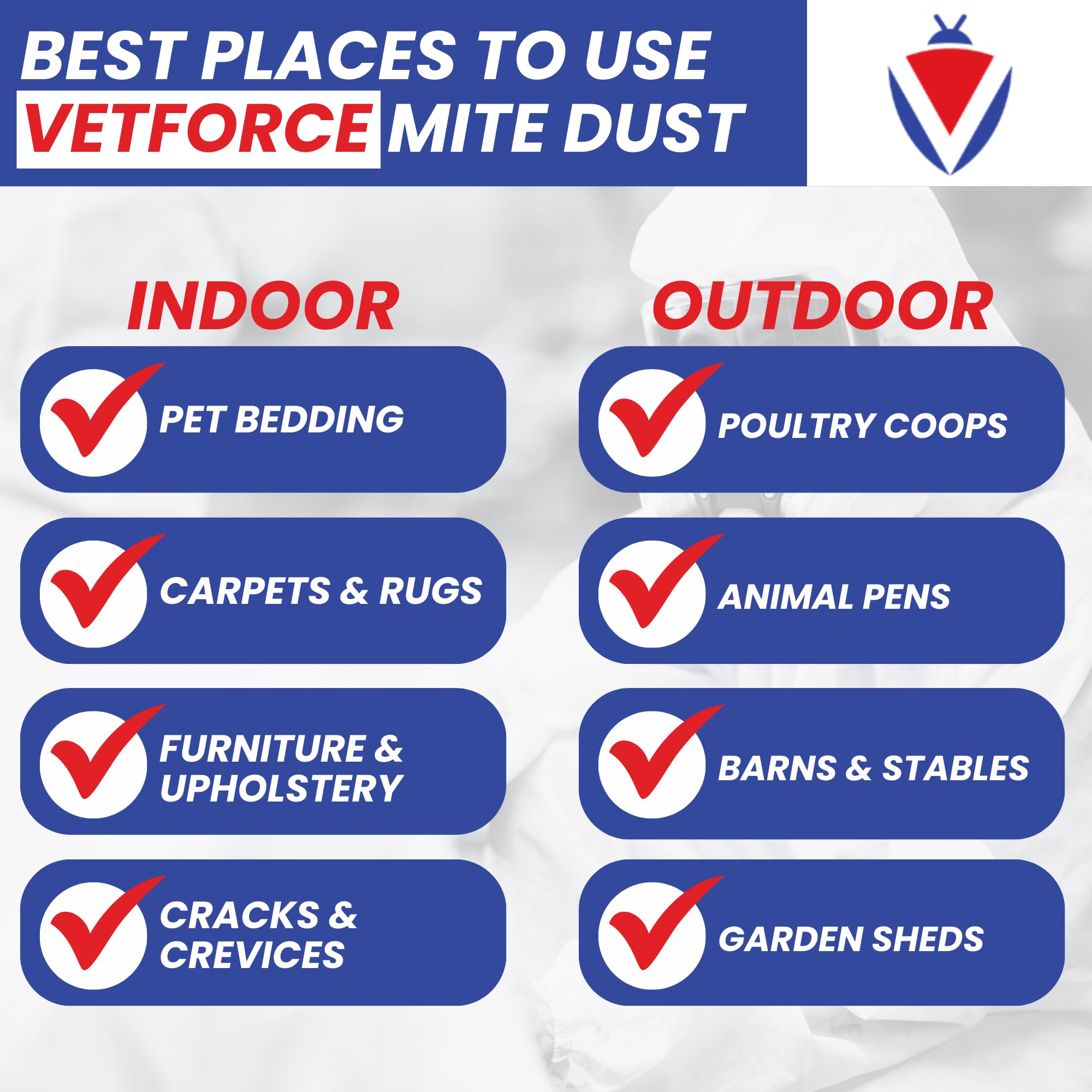Vetforce Mite Dust uses plant-based ingredients for safer pest management around homes and pets