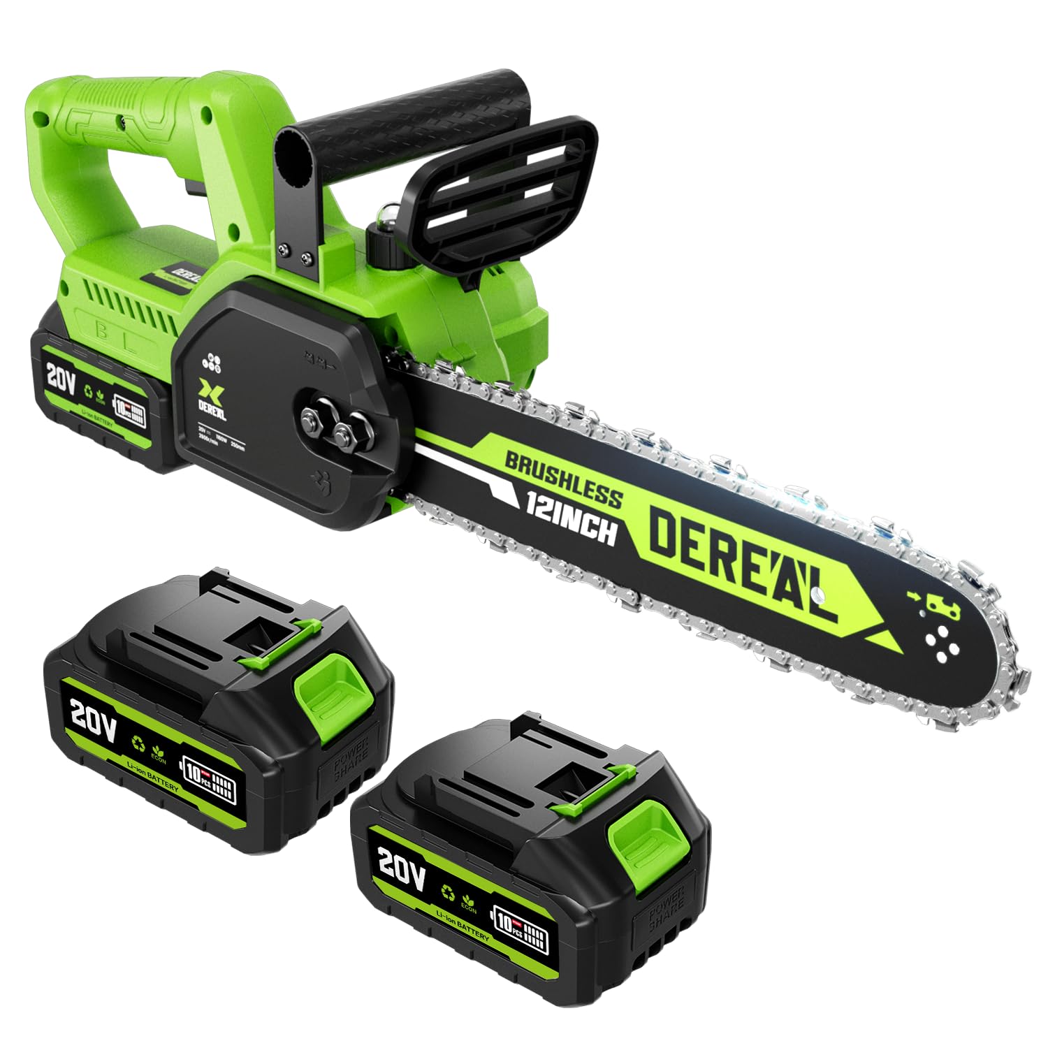 Vetoper electric chainsaw in use for quick limb pruning and cleanup.