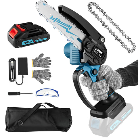Vetoper mini chainsaw battery-powered for cordless trimming.