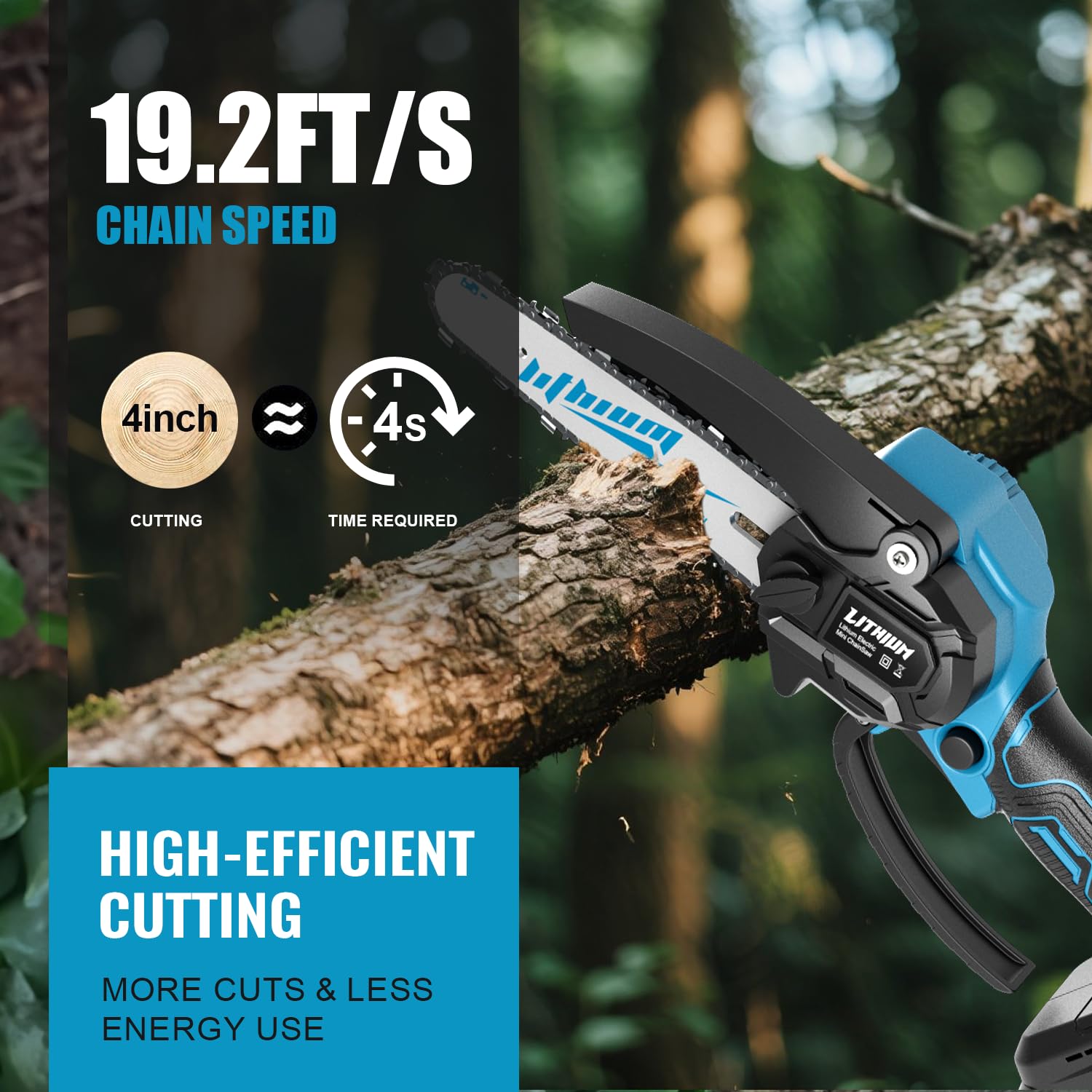 Vetoper mini chainsaw cutting a branch for precise garden trimming.