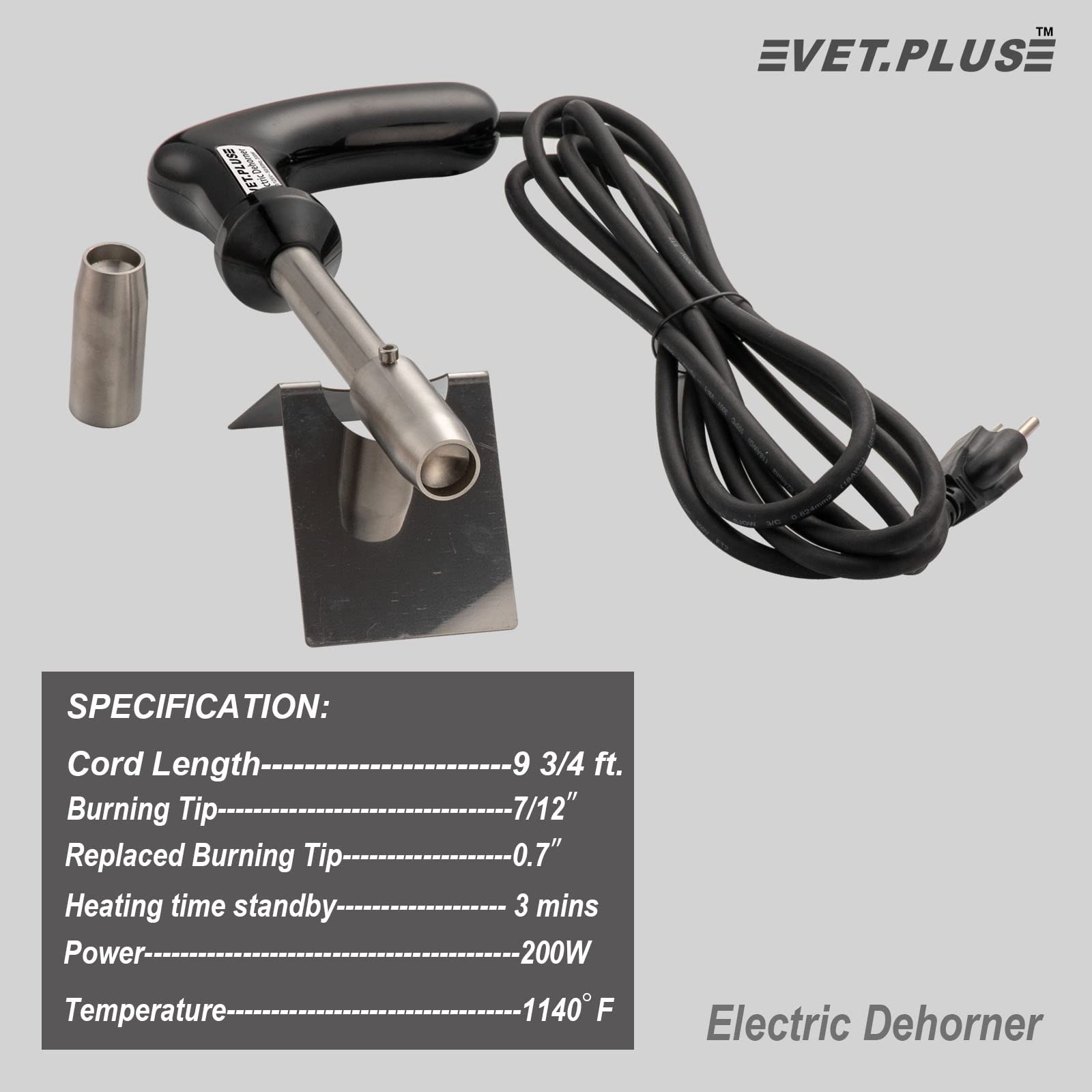 VET.PLUS burning tip 0.71 inch allows wider application.
