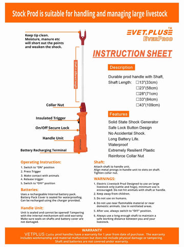 VET.PLUS cattle prod complete unit ready for field readiness and performance.