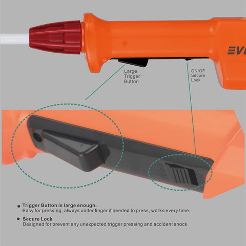 VET.PLUS cattle prod on-off switch prevents accidental activation during use.