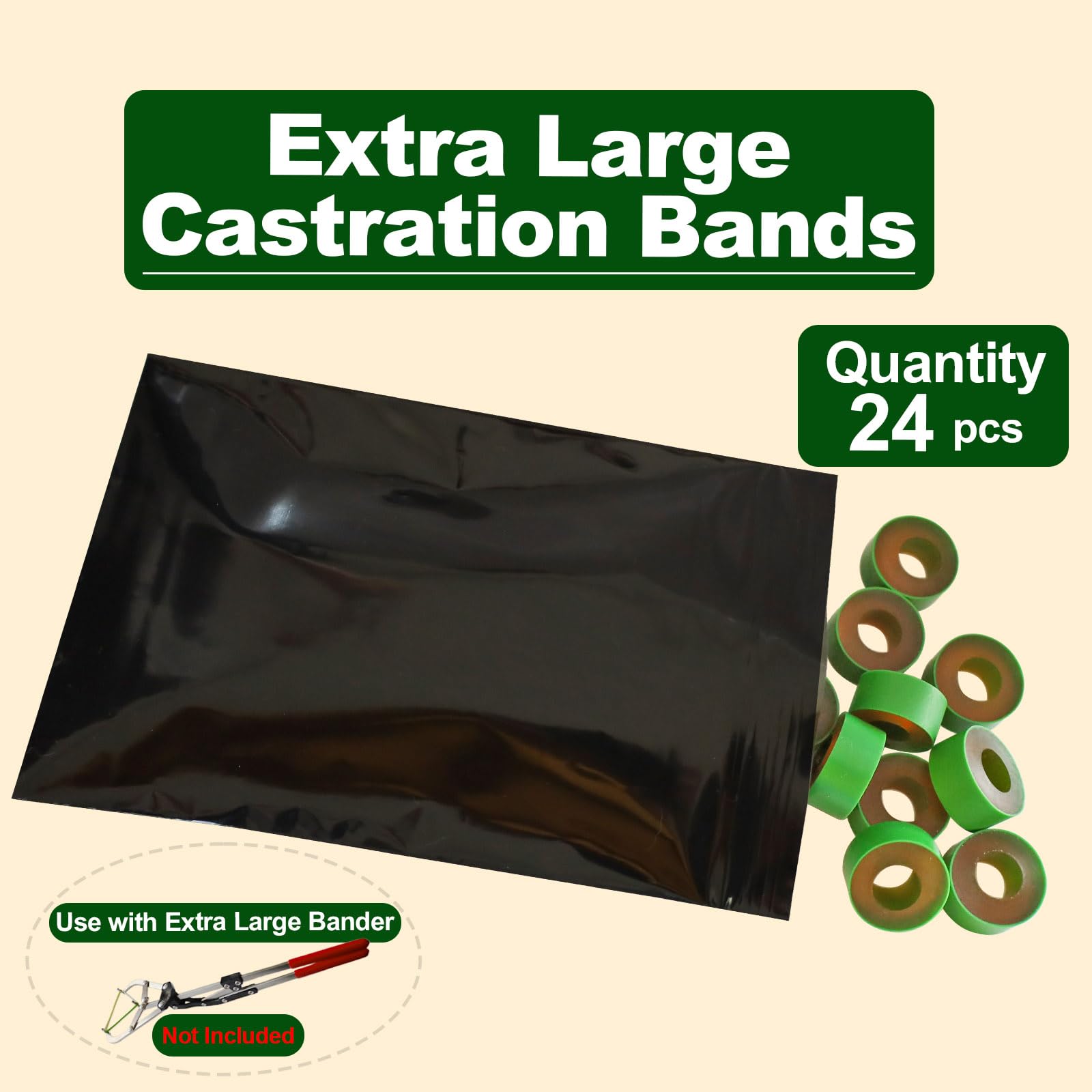 VET.PLUS extra large castration bands in action on cattle and big animals