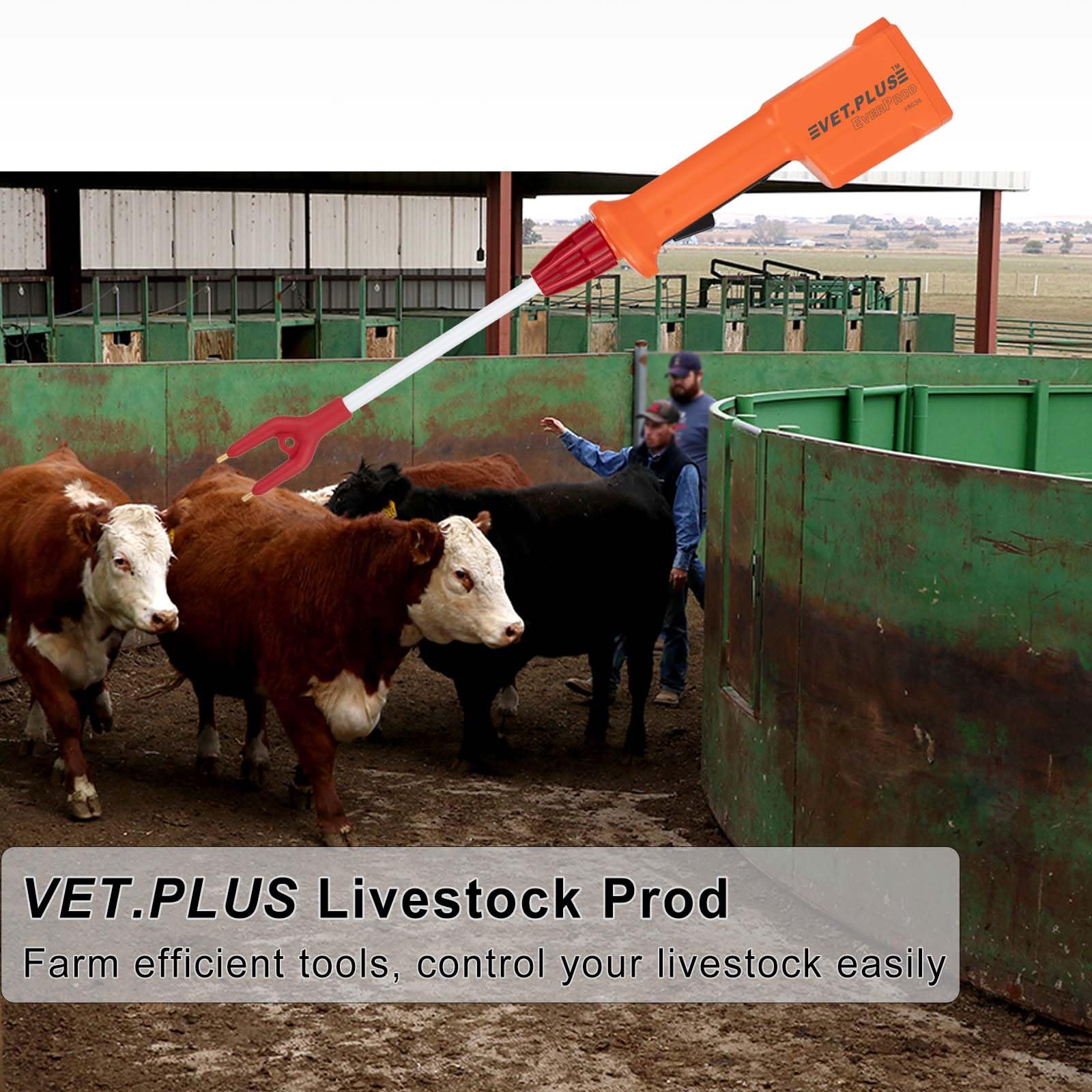 VET.PLUS livestock prod battery pack provides long-lasting power between charges.