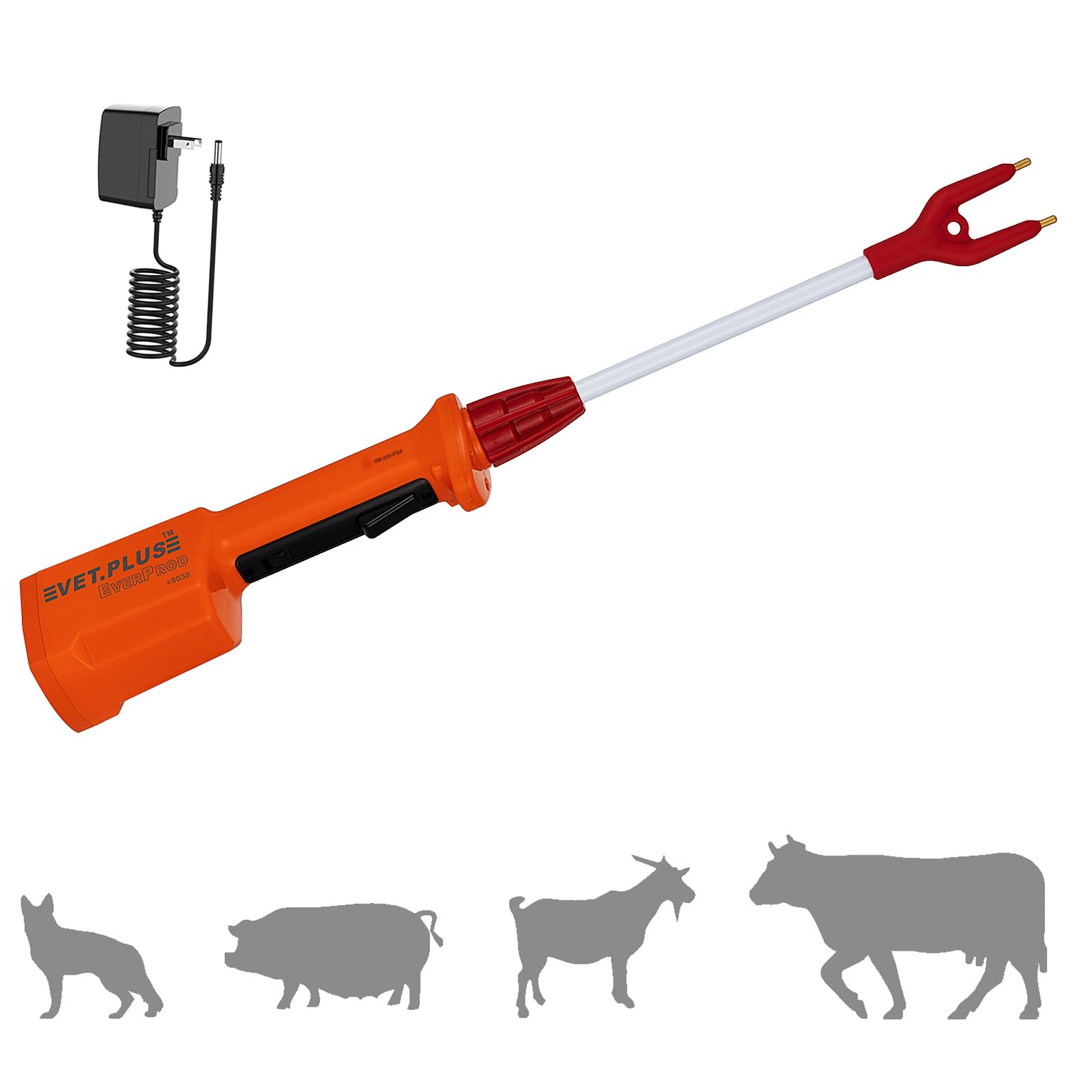 VET.PLUS portable cattle prod trigger button for easy, reliable operation.