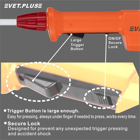 VET.PLUS long shaft focus enables reach during cattle and hog management