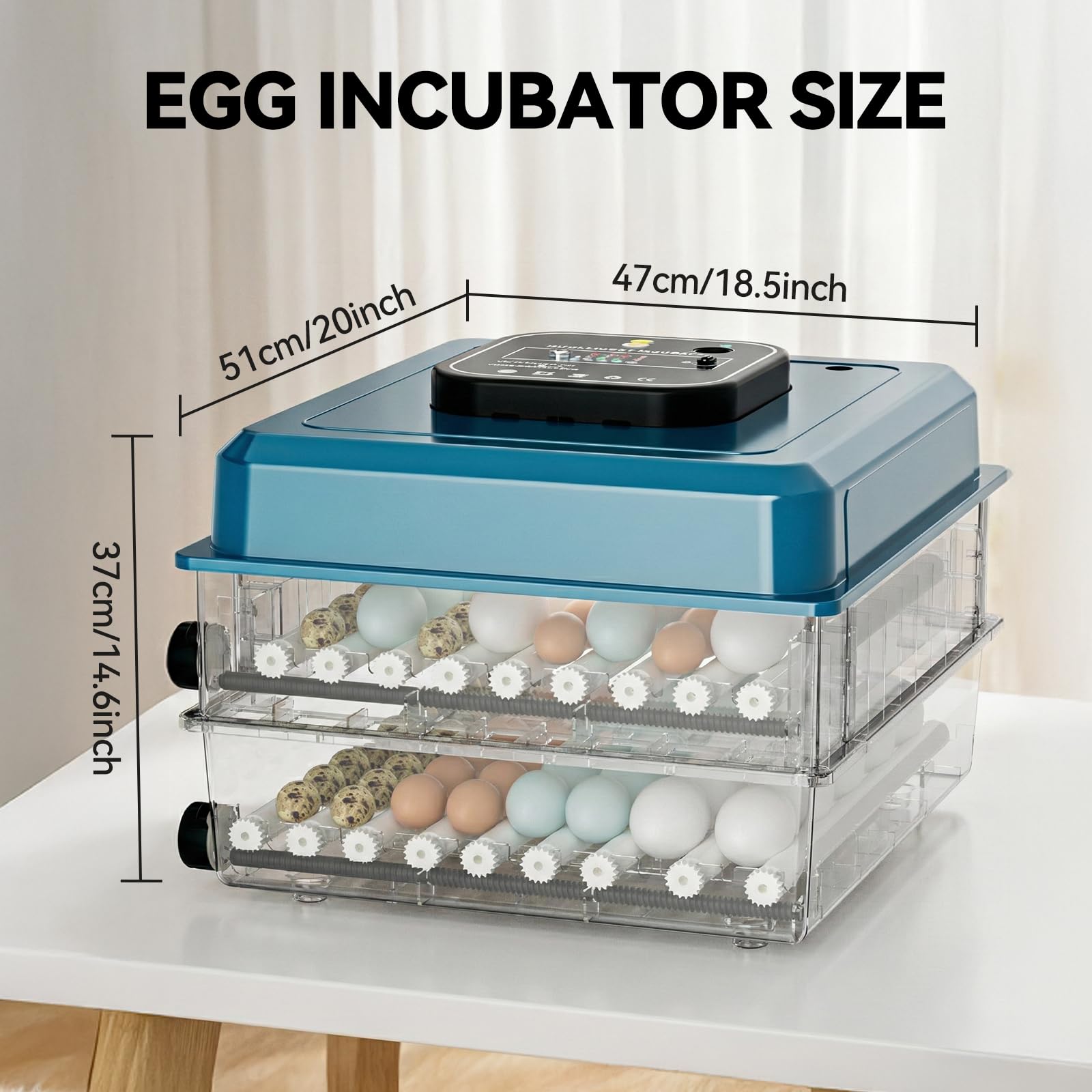 Vevitts incubator auto turning ensures even egg rotation for healthier hatch outcomes.