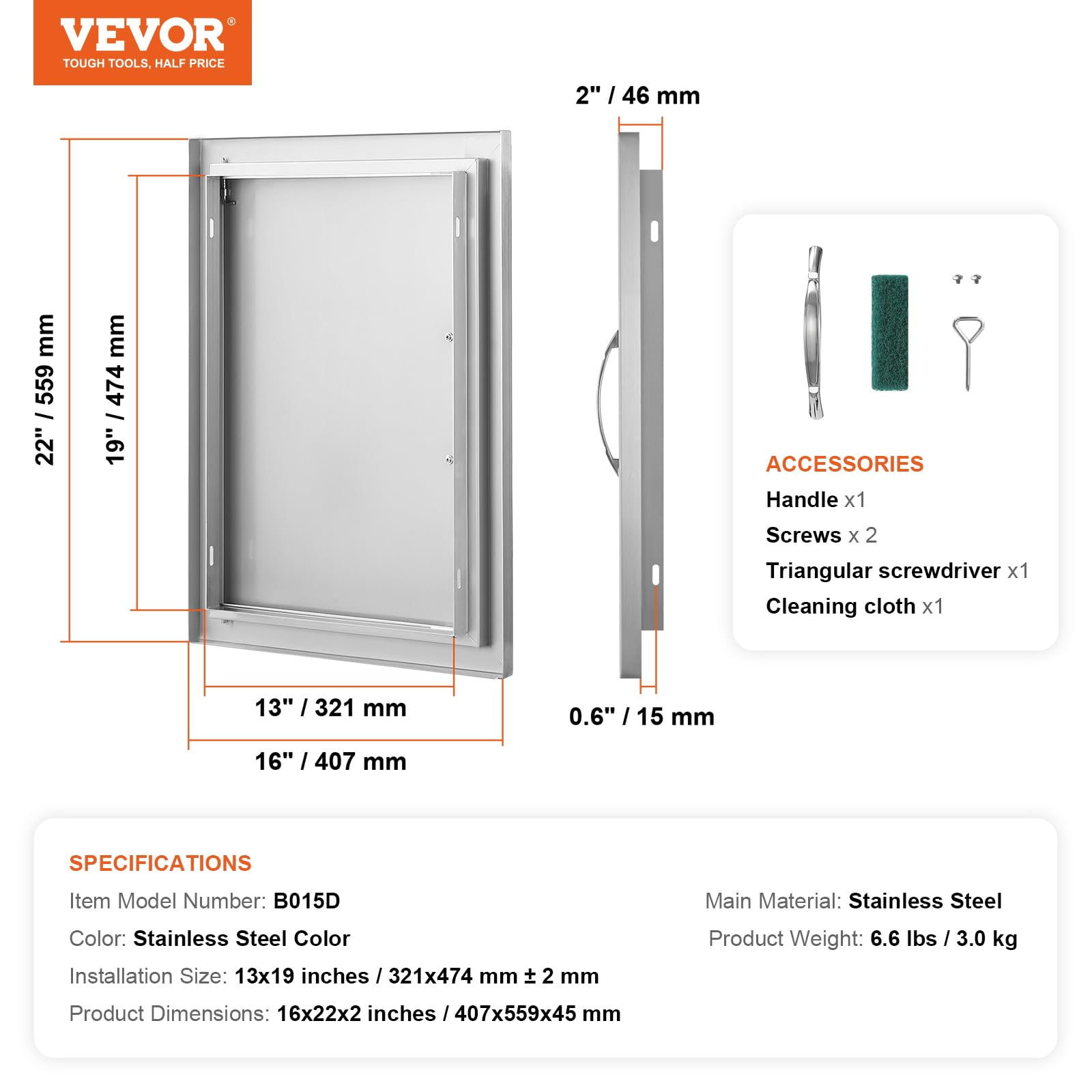 VEVOR 1:1 CAD perforation guide simplifies embedded installation
