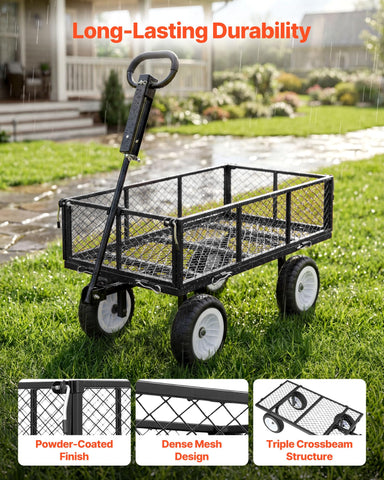 VEVOR 10-inch flat-free tires offer smooth rides on uneven ground