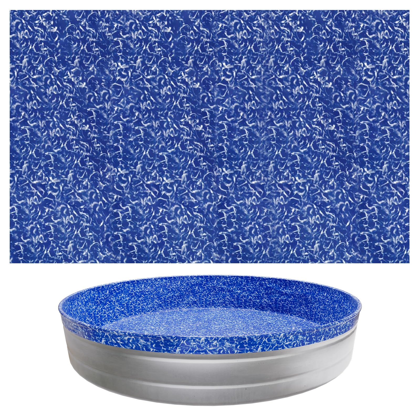 VEVOR 10ft round stock tank pool liner overlap shows a snug, wrinkle-free fit ideal for 10 ft pools