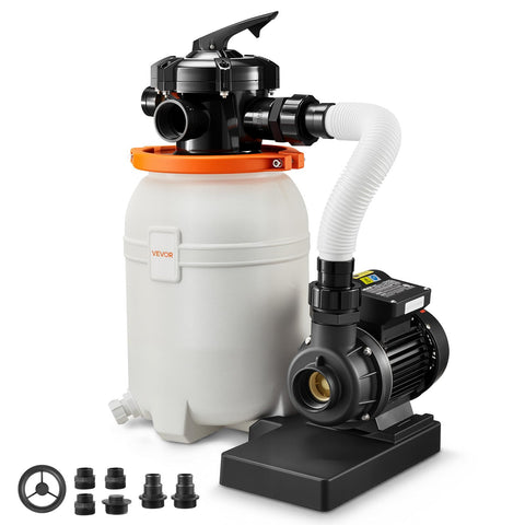 VEVOR 10in sand filter pump with preassembled core showcases quick setup