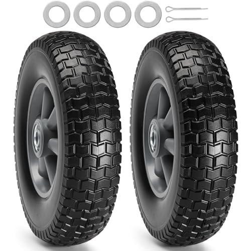 VEVOR 10-inch solid PU wheel side profile for durable hand truck replacement.
