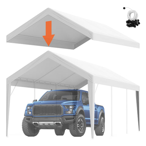 VEVOR 10x20 carport canopy top for durable sun and rain protection.
