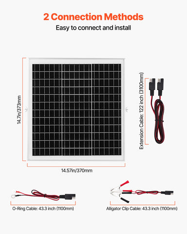 VEVOR 122-inch extension cord for flexible solar setup