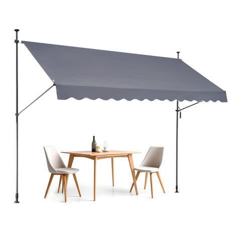 VEVOR 138x47 patio awning rolled out shading outdoor dining