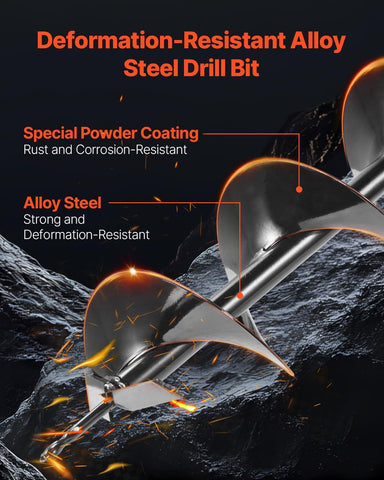 VEVOR 145 mm blade enables precise hole drilling for posts