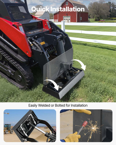 VEVOR 1500-lb capacity supports heavy attachments on demanding jobs.