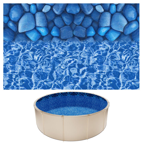 VEVOR 15ft round pool liner with overlap ensures wrinkle-free installation.
