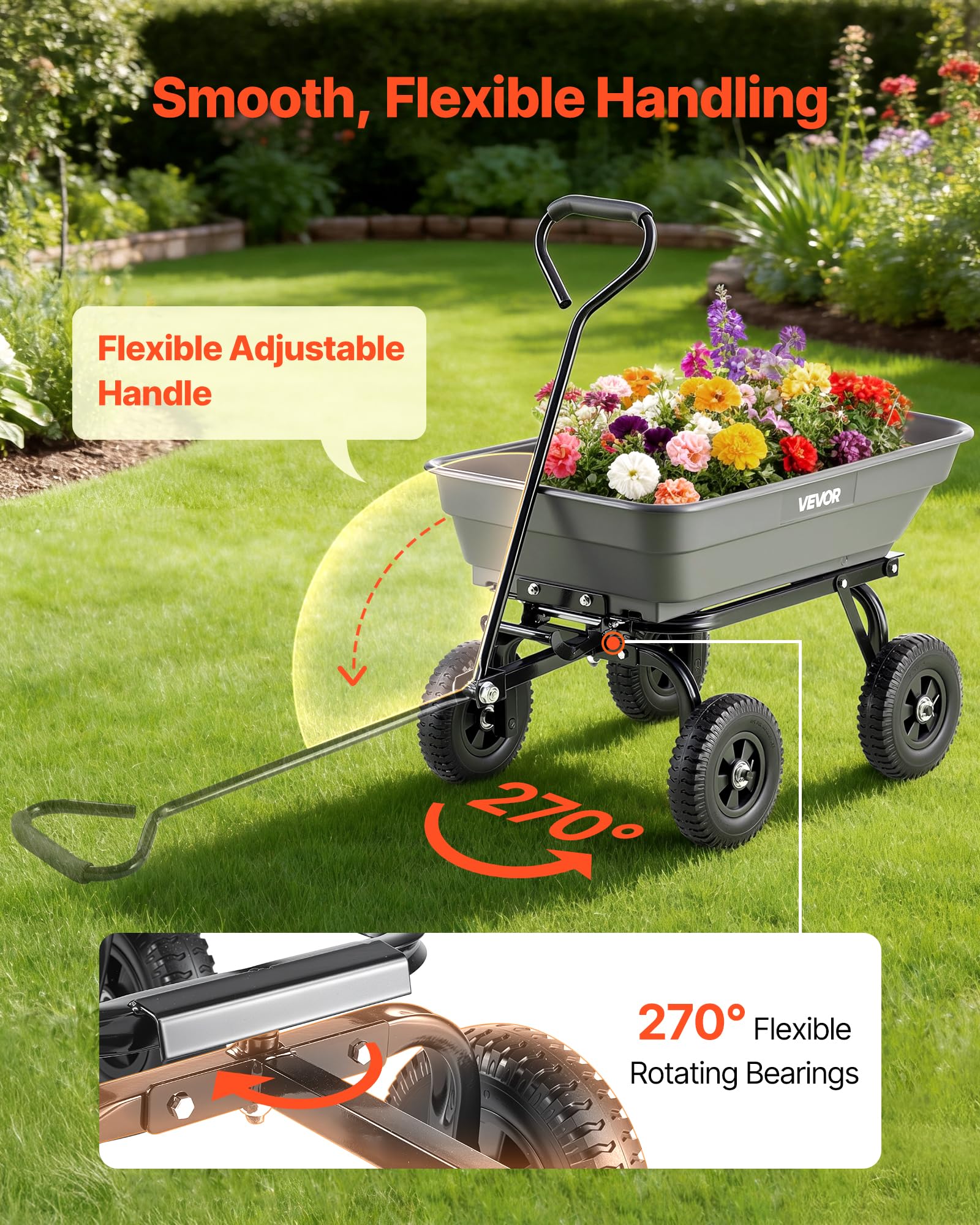 VEVOR 180-degree rotating handle provides precise control