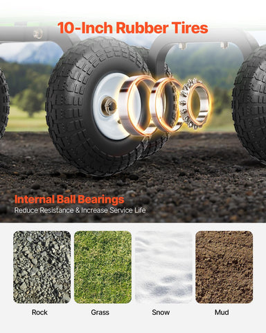VEVOR 3.33 cu ft bed provides generous space for soil tools and stones