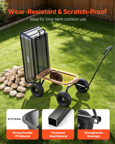 VEVOR 180-degree rotating handle for full control on uneven ground