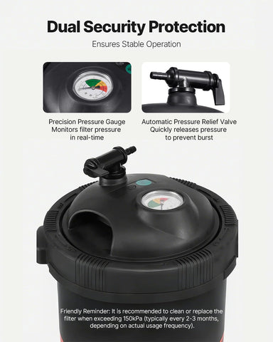 VEVOR 2026 Pro pool filter 50 micron filtration for clearer water.