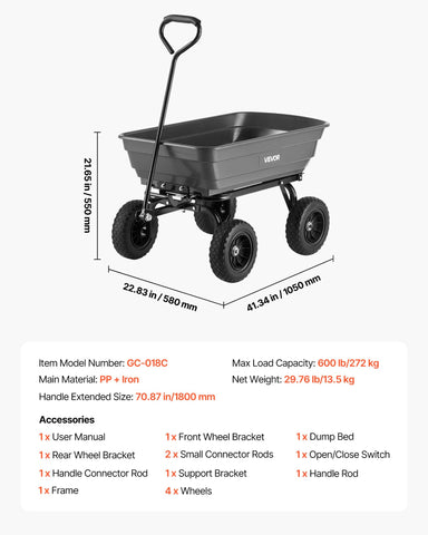 VEVOR 270-degree turning radius aids tight path navigation