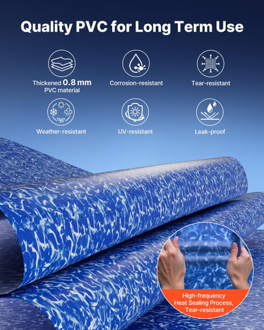 VEVOR 30 mil vinyl liner highlights premium thickness for long-lasting use