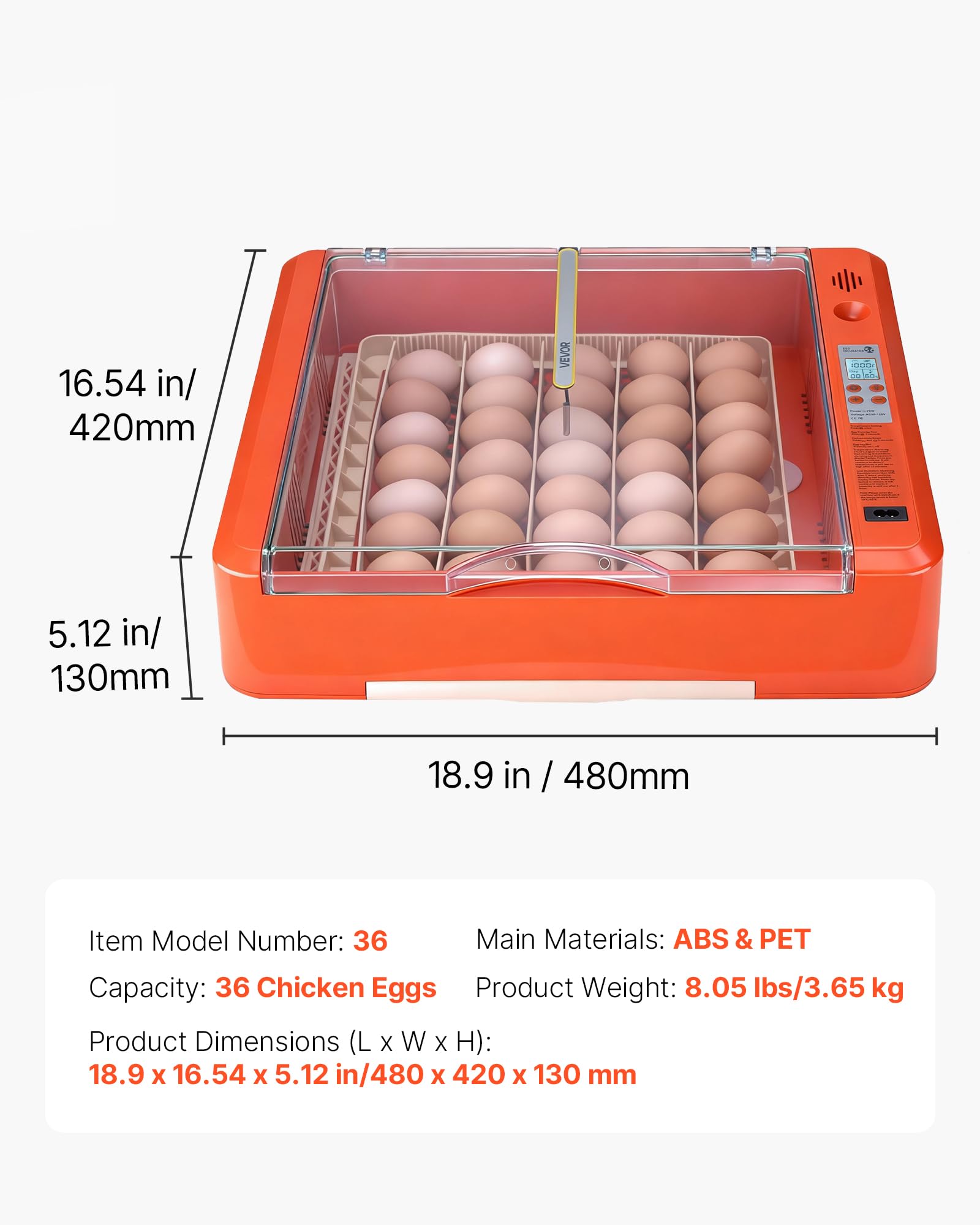 VEVOR 360 air circulation incubator ensures uniform warmth and moisture
