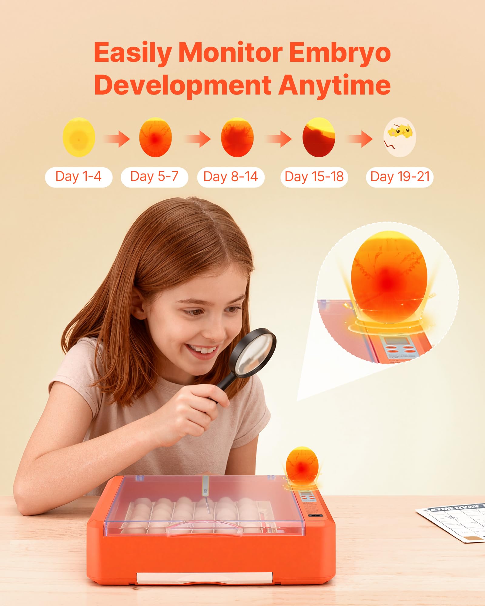 VEVOR humidity sensor helps prevent eggshell stress by tracking moisture