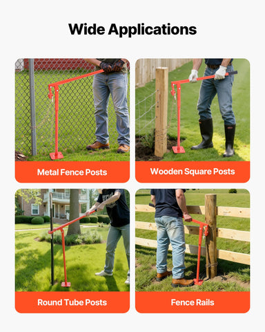 Ideal for pulling fence posts and metal stakes.