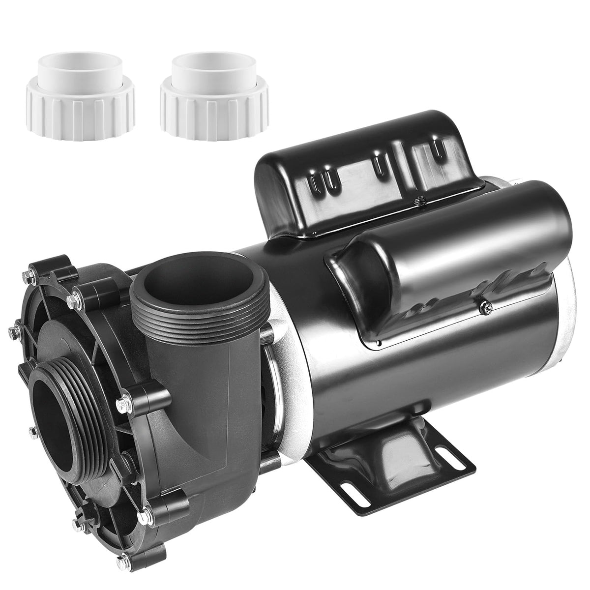 VEVOR 2-Speed Spa Pump high-speed close-up shows copper windings for strong performance.