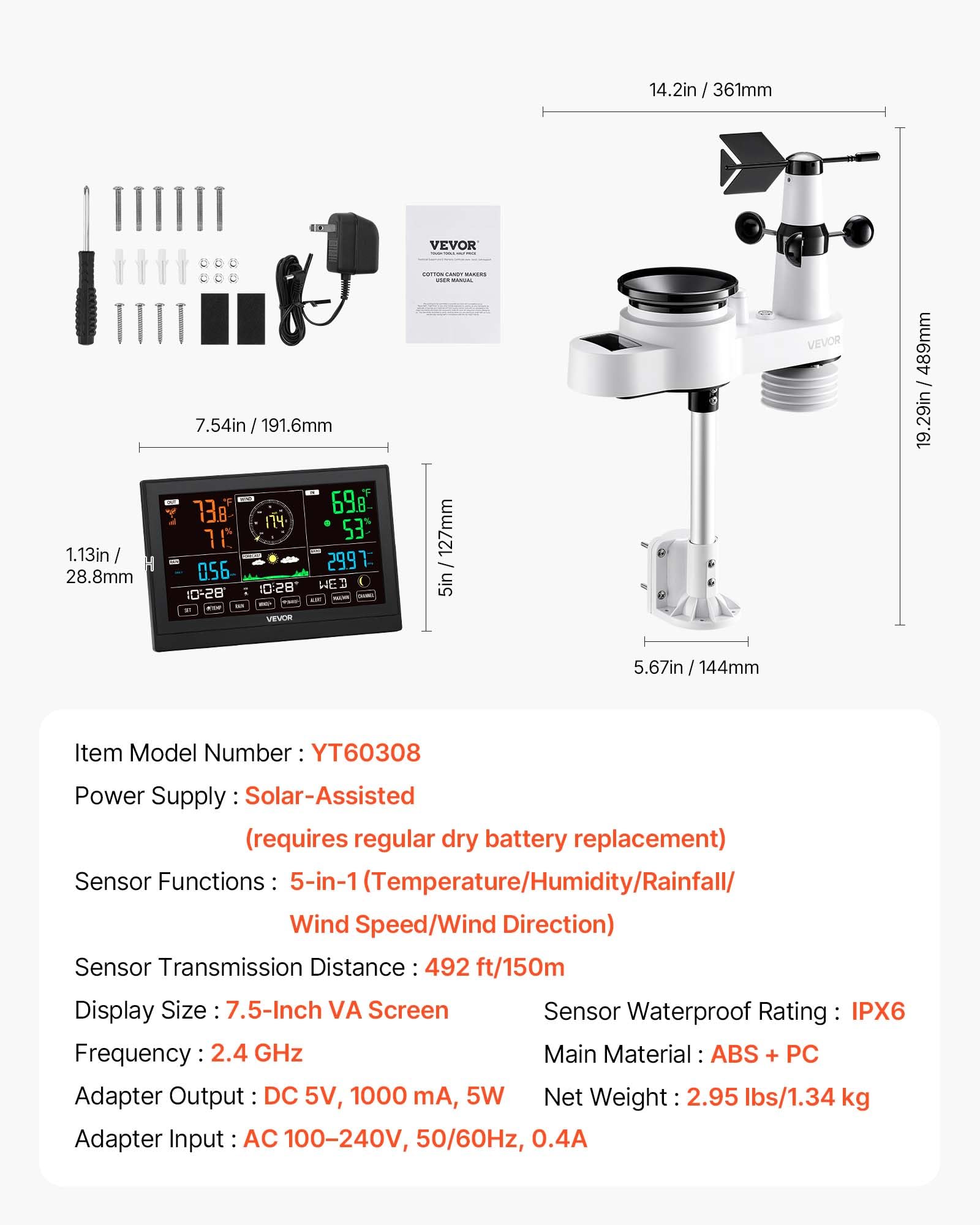 VEVOR moon phases indicator helps track monthly cycles and planning.